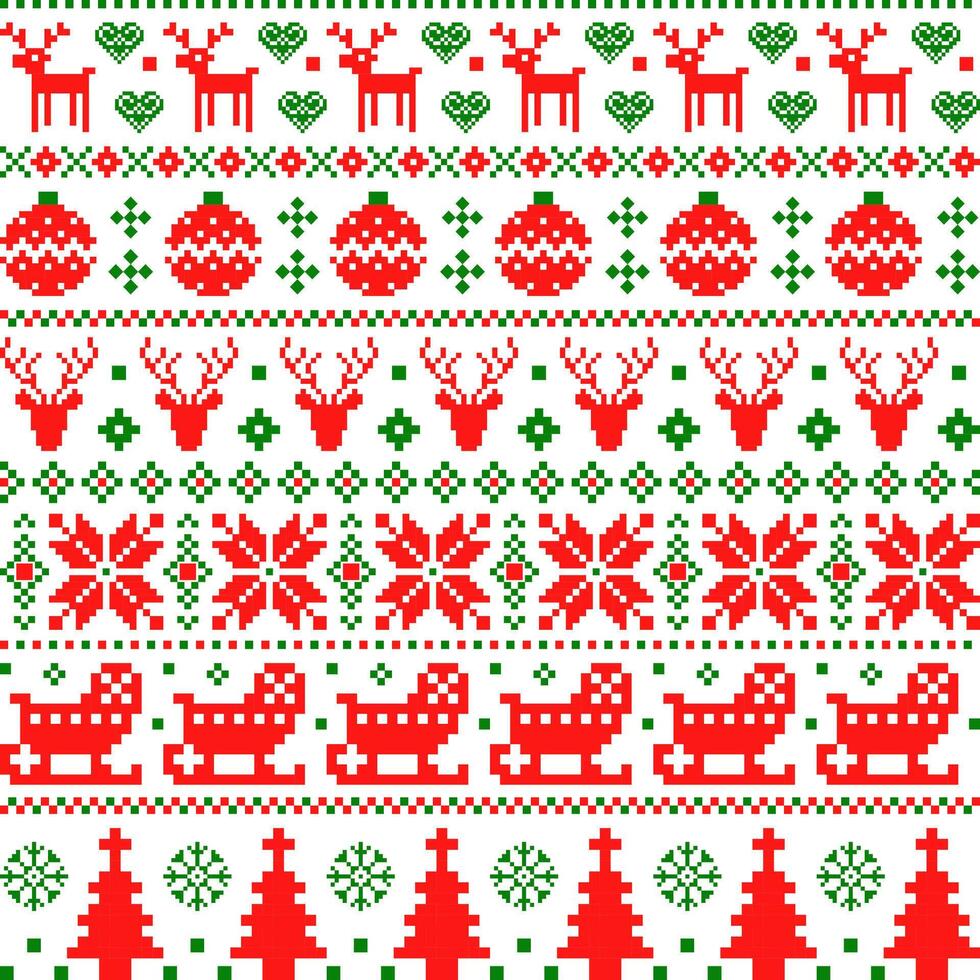 Christmas pattern background illustration, download Christmas wallpaper, high-resolution stitching pattern for decoration, fabric pattern decoration, clothes, embroidery, knitting, Christmas holiday. vector