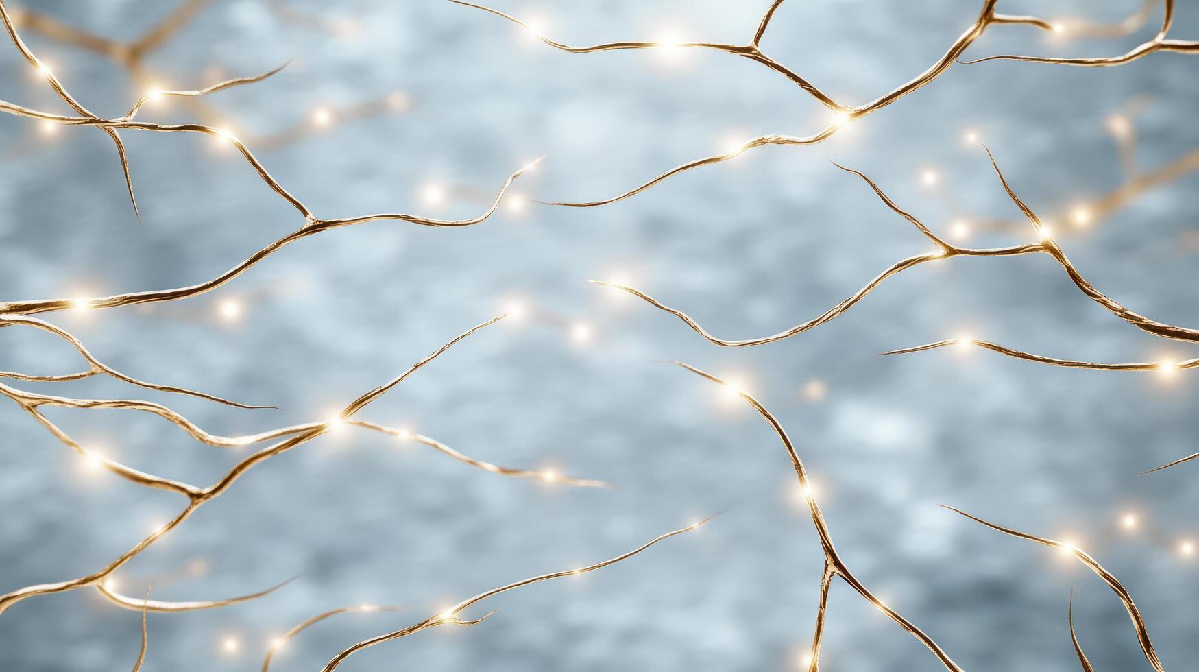 A close up of a bunch of branches with lights photo