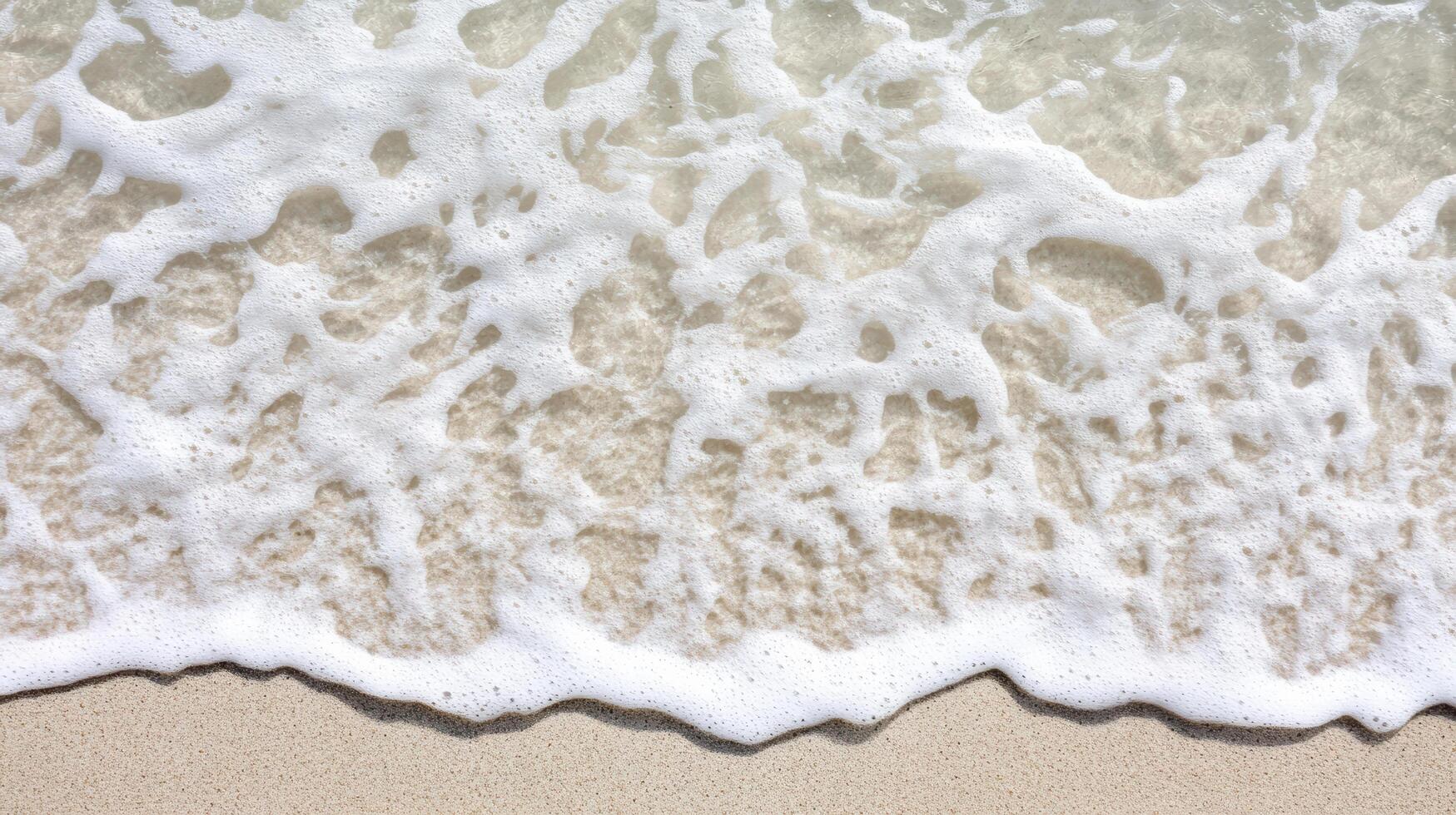 A close up of a wave on the beach photo