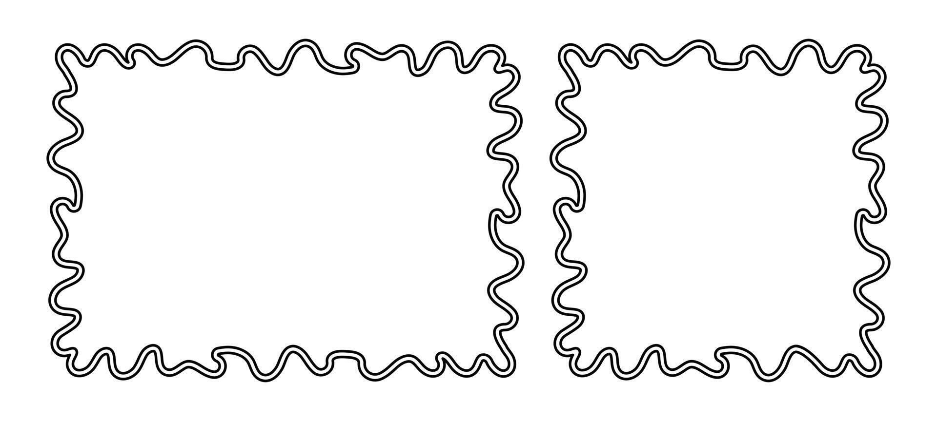 Empty Frame Doodle Line, Picture Frame vector