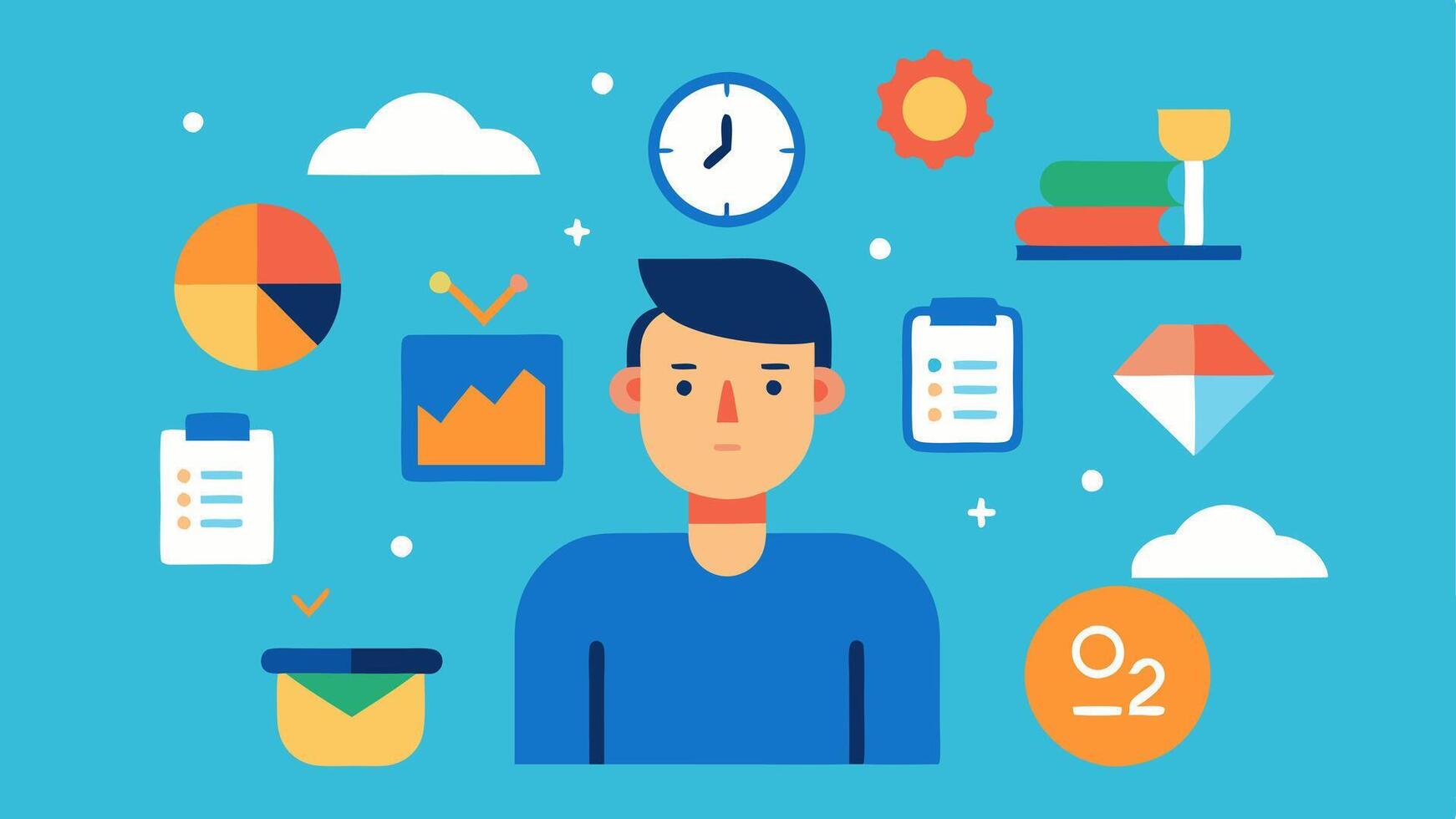 Each illustration would provide a visual aid to understanding the complexities of procrastination and strategies for overcoming it suitable for educational or motivational. vector