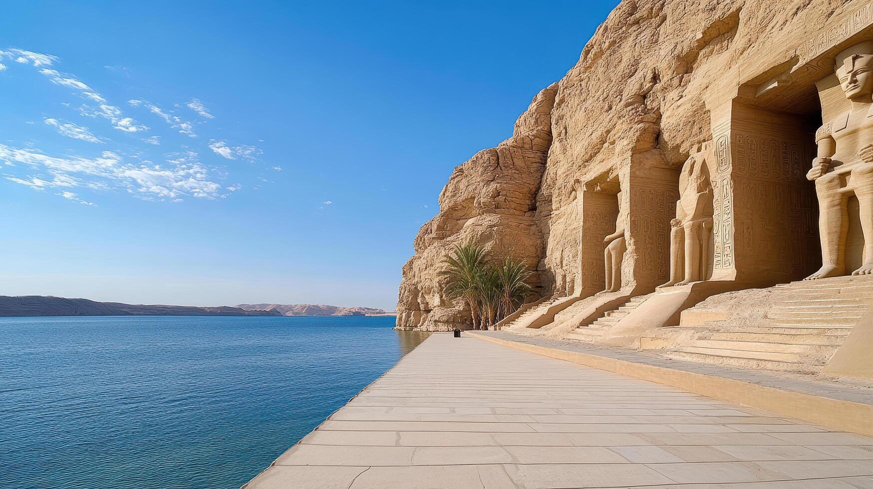 The temple of abu simbel in aswan, egypt photo
