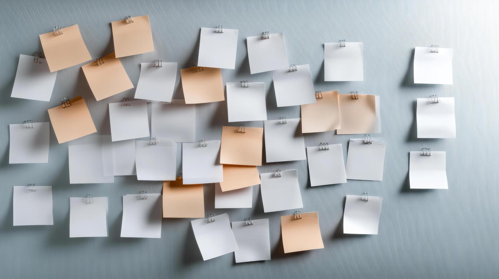 Many sticky notes attached to a wall photo