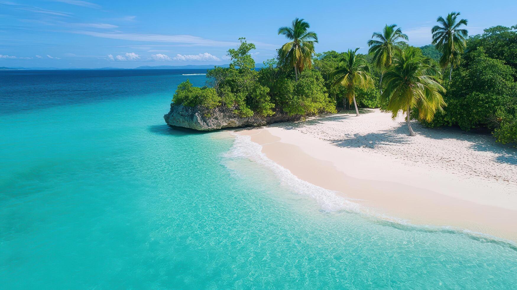 Beach in dominica, caribbean photo