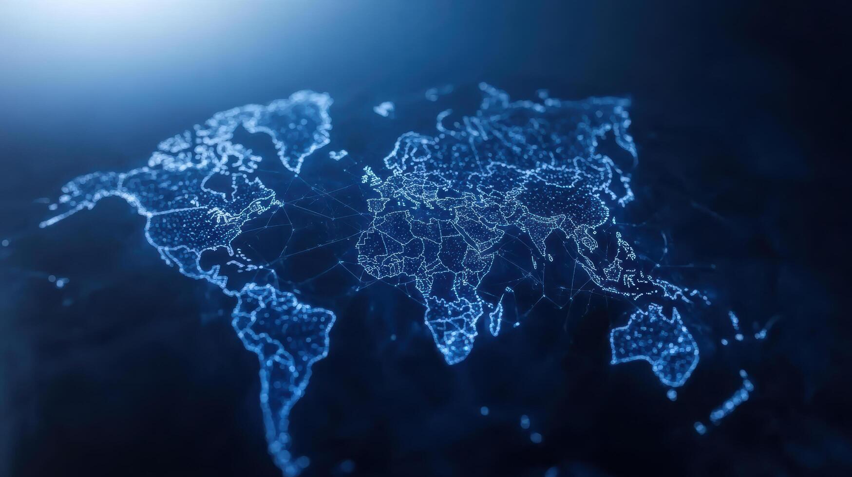 World map on a dark background photo