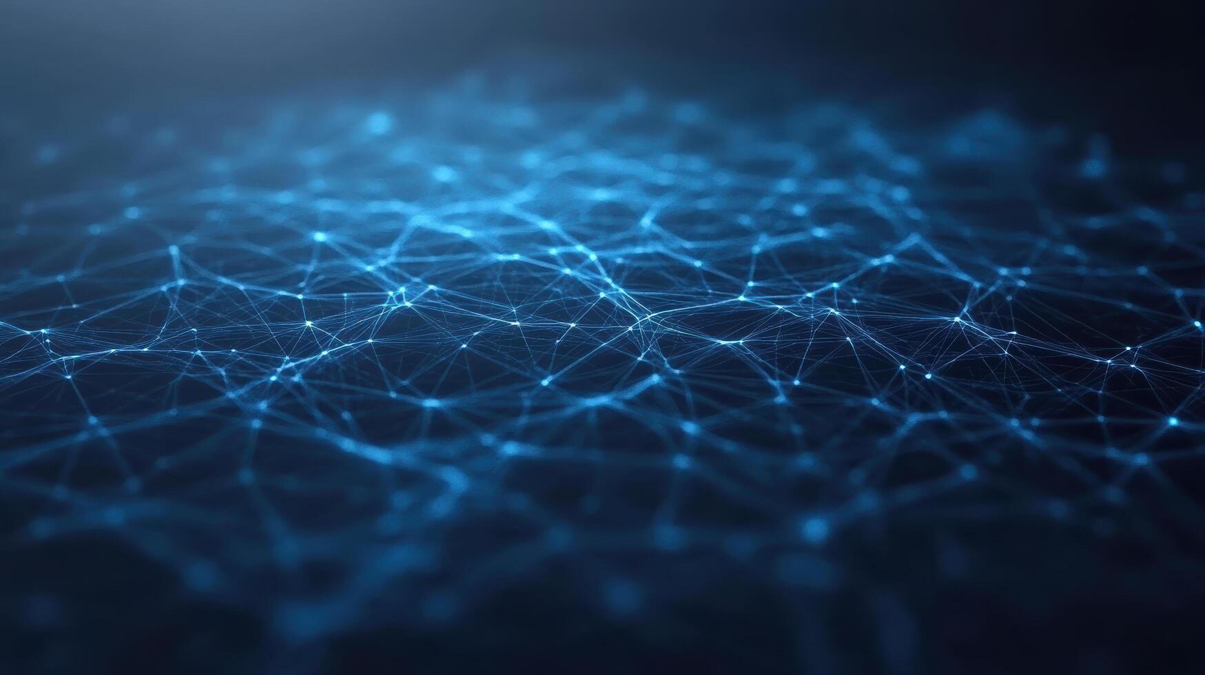 Abstract blue background with connected lines photo