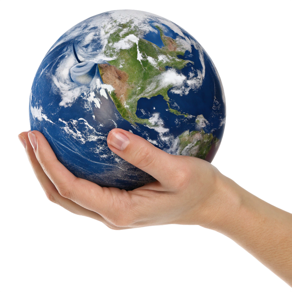 Our precious planet on transparent background png