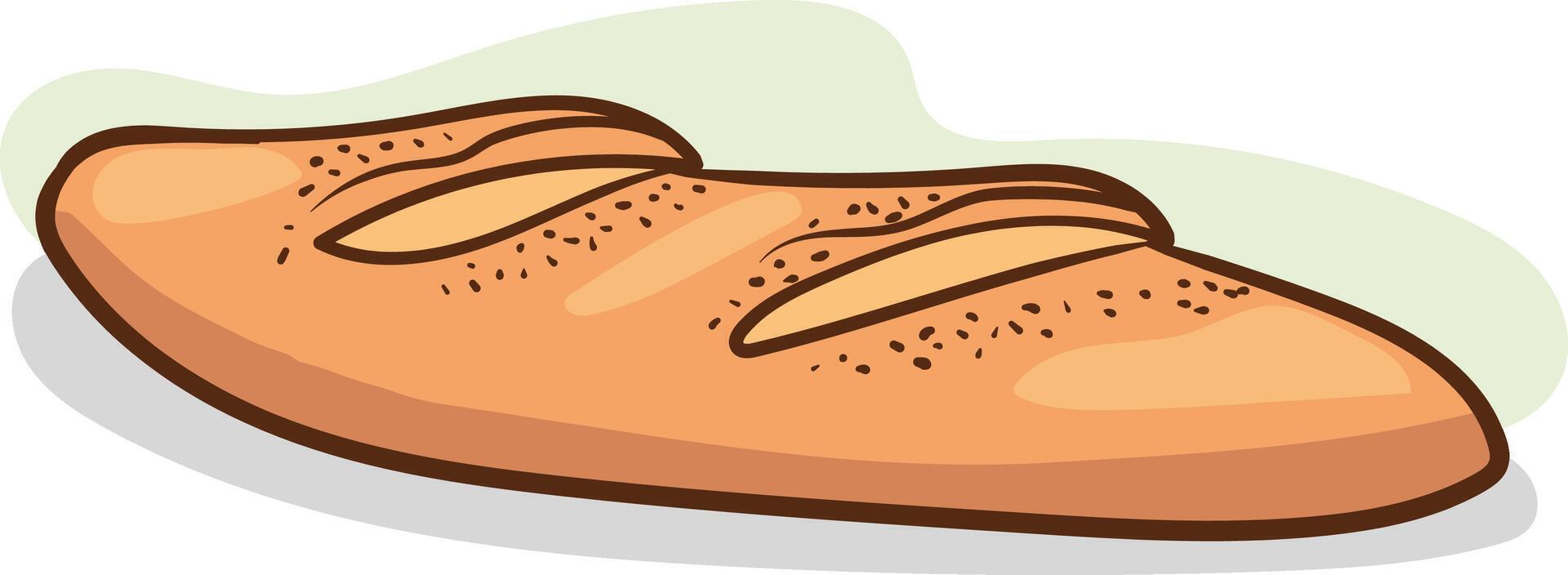 illustration of a loaf of bread on a white background vector