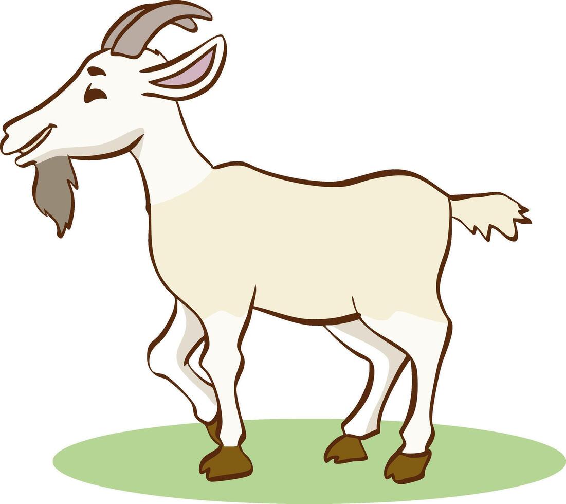 illustration of goat character on white background vector
