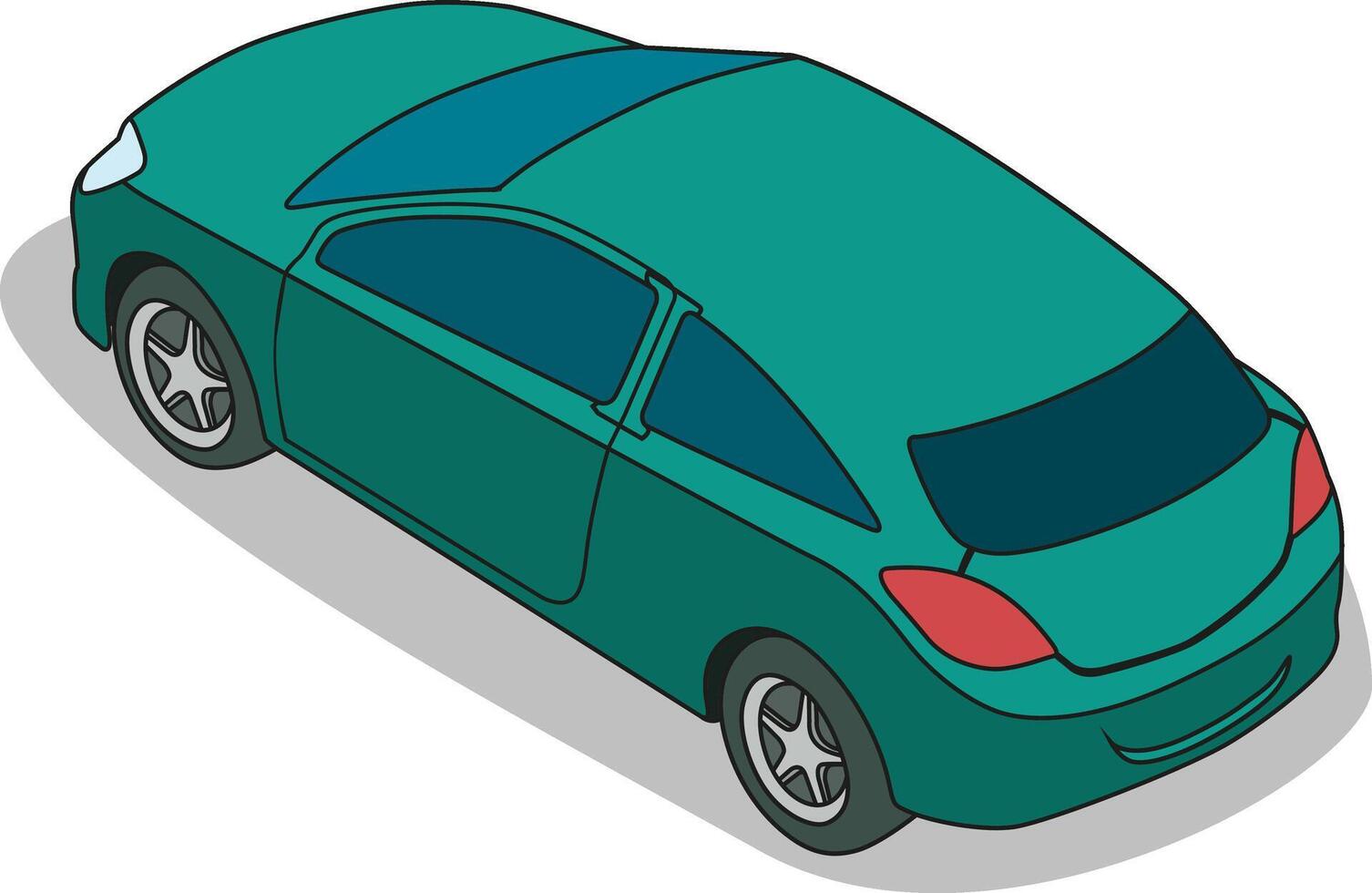 Car template on white background. Isolated business sedan. illustration vector