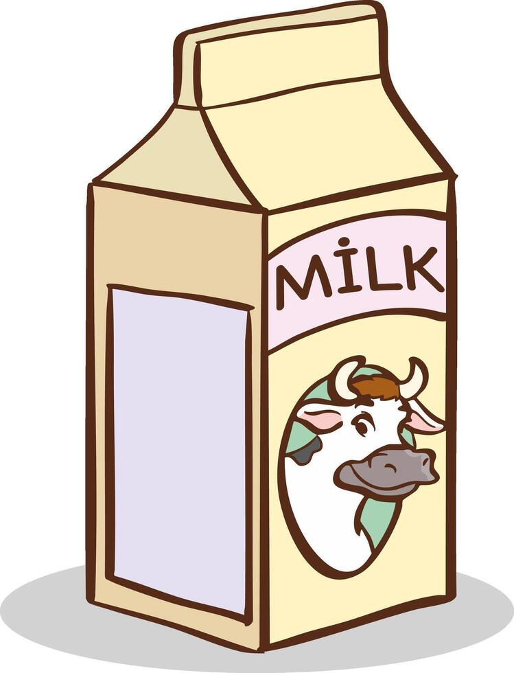 illustration of milk carton vector
