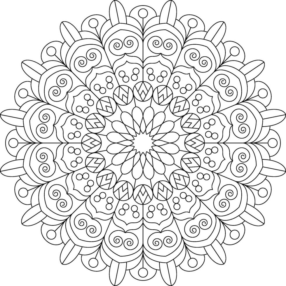 Layered Circle Mandala for Decorative and Artistic Use vector