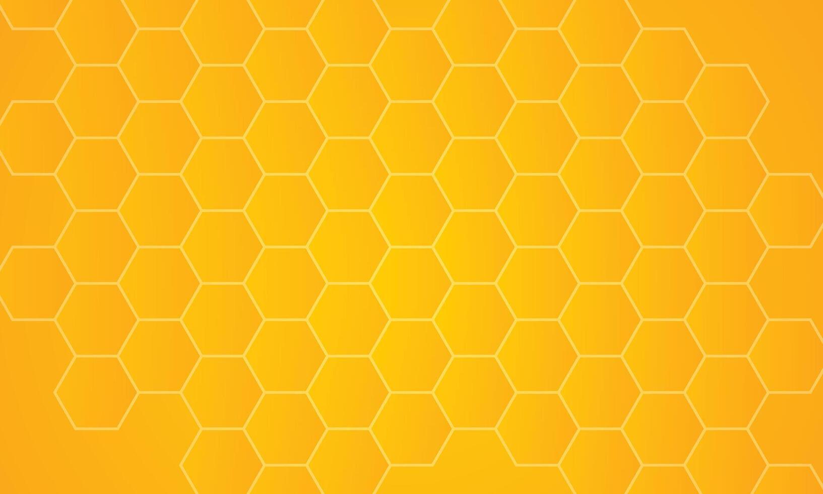 Honeycomb Inspiration, A Geometric Dance of White-Outlined Hexagons on a Vibrant Yellow Background Celebrates Efficiency and Natural Elegance vector