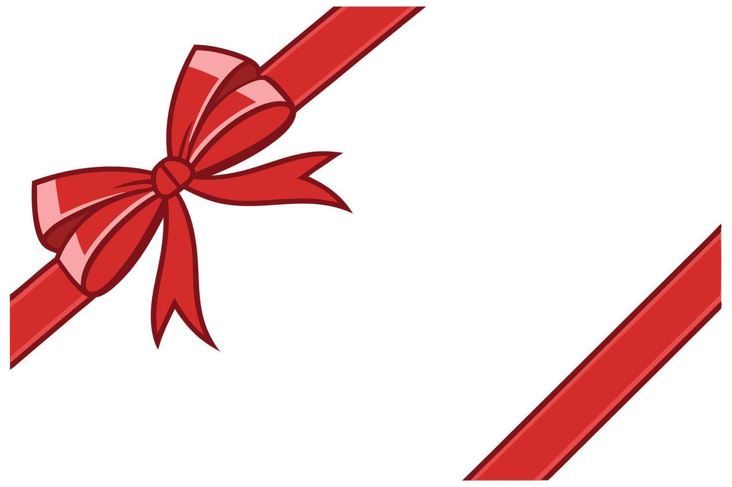 Elegant Gift Certificate with Red Bow. vector