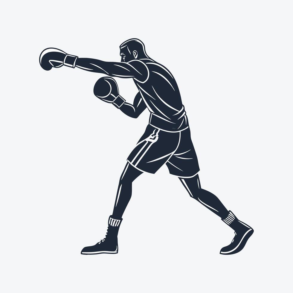 Muscular man practicing martial arts vector