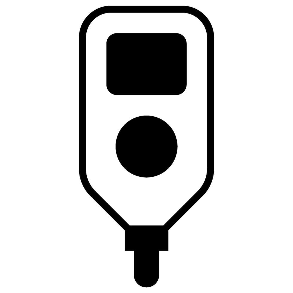 Digital thermometer semi glyph icon vector