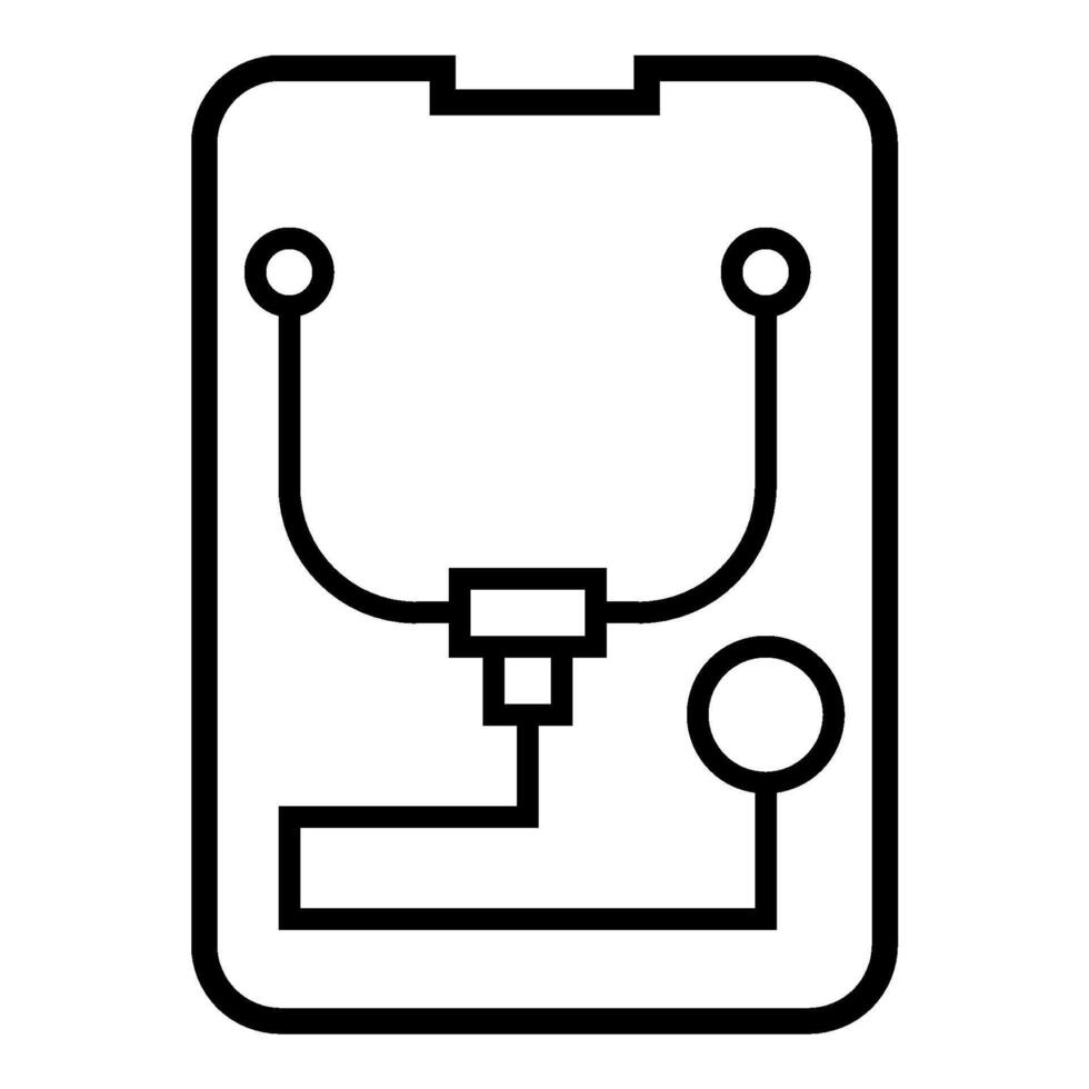 digital healthcare outline icon vector