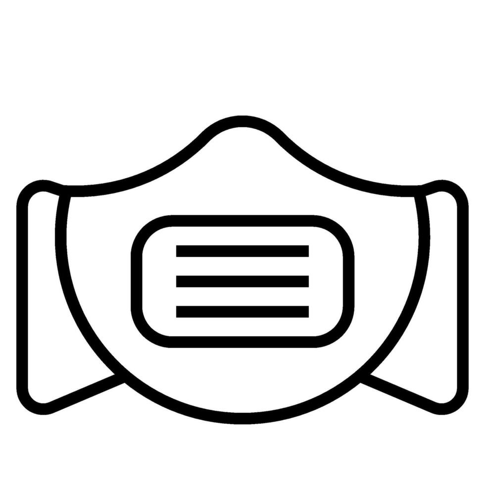 Medical Mask outline icon vector