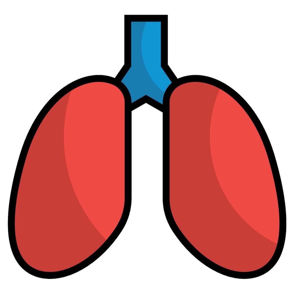 Human Lungs icon vector