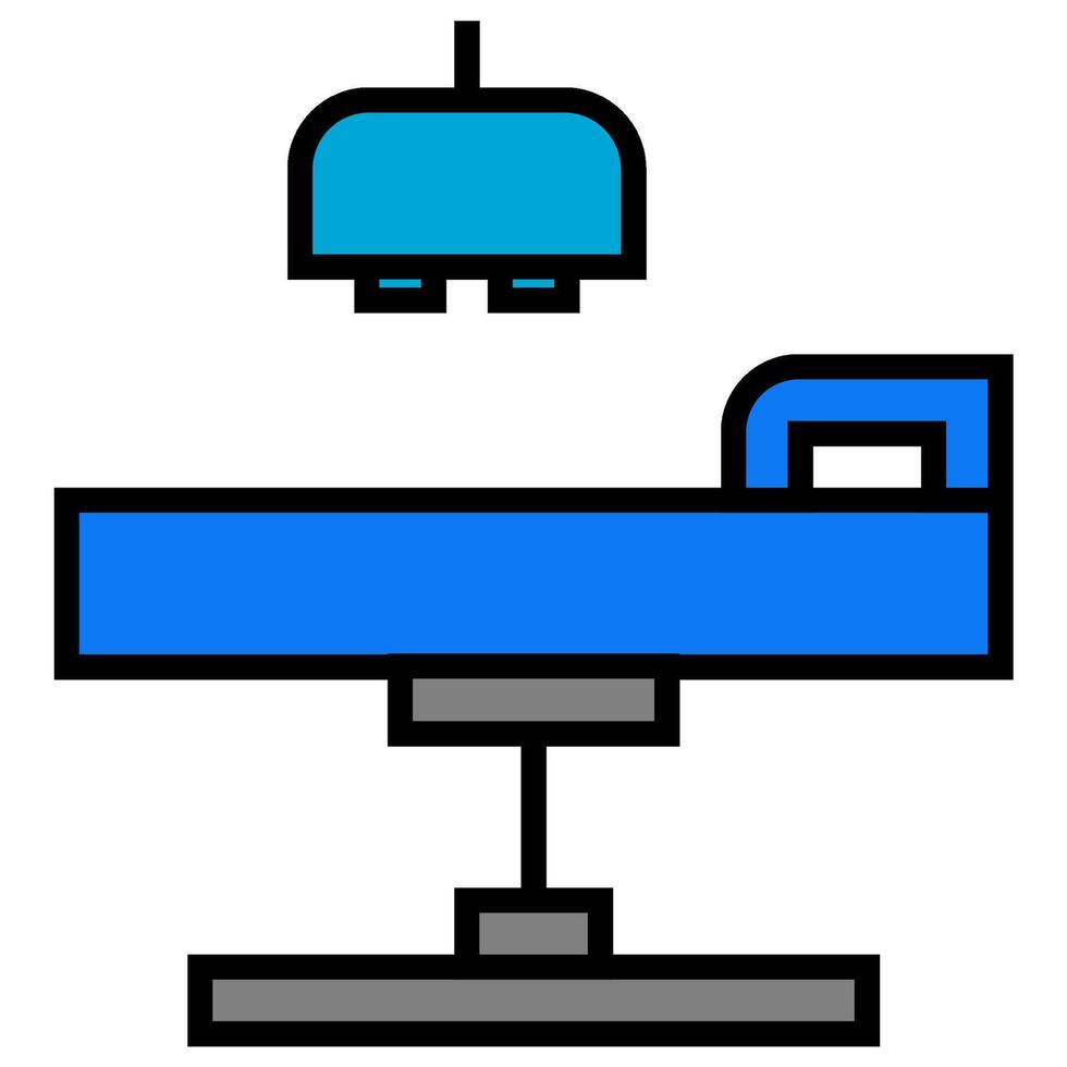 Surgery bed icon vector