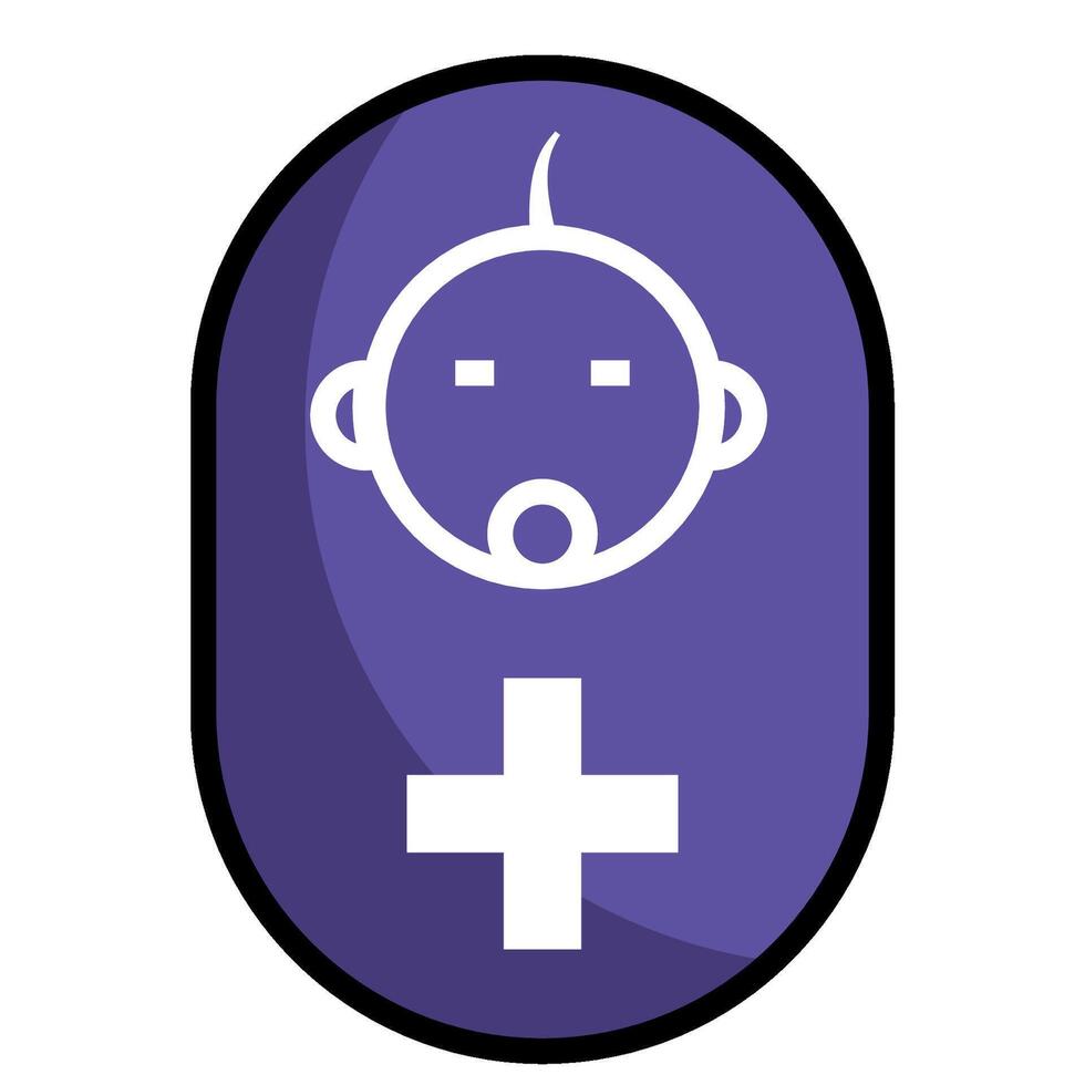 pediatric emergency icon vector
