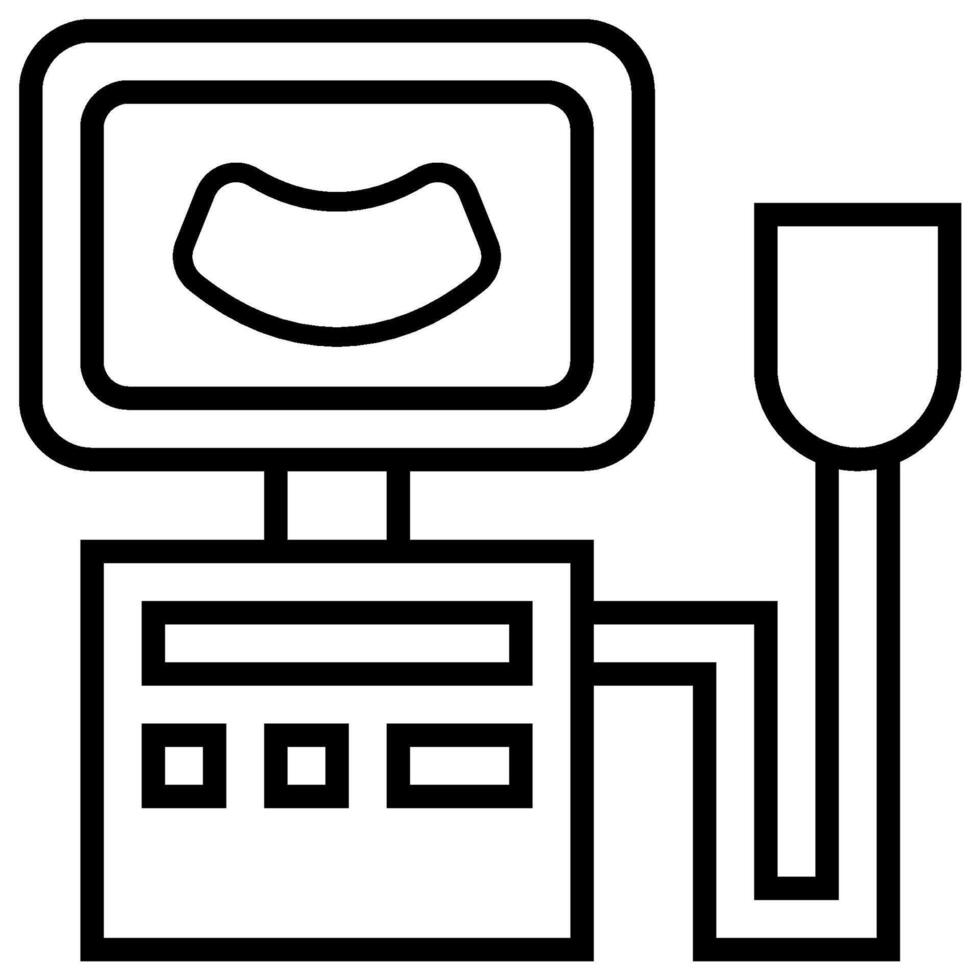 Usg device outline icon vector