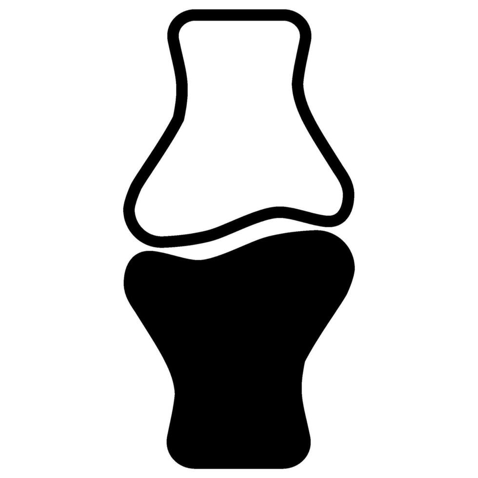 Bone solid icon vector