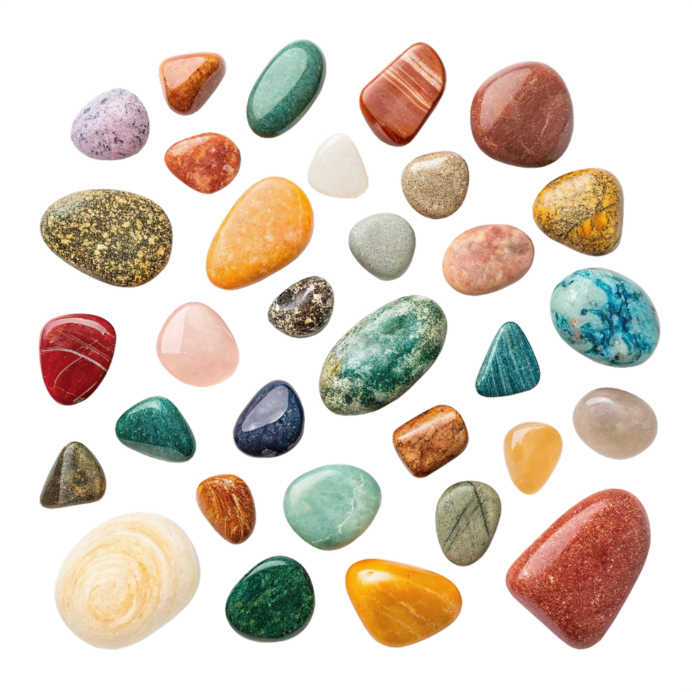 Pile of multicolored rocks png