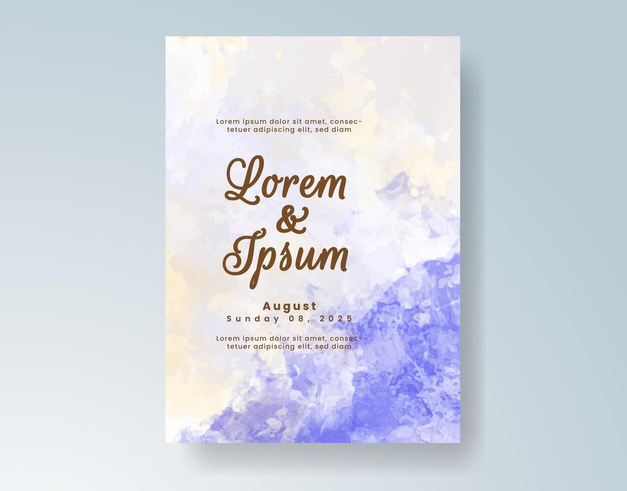 Custom watercolor skyline wedding invitation for city weddings vector