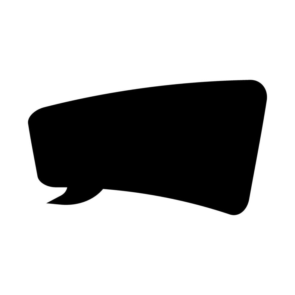 Speech bubble icon. Flat style black on white illustration. vector