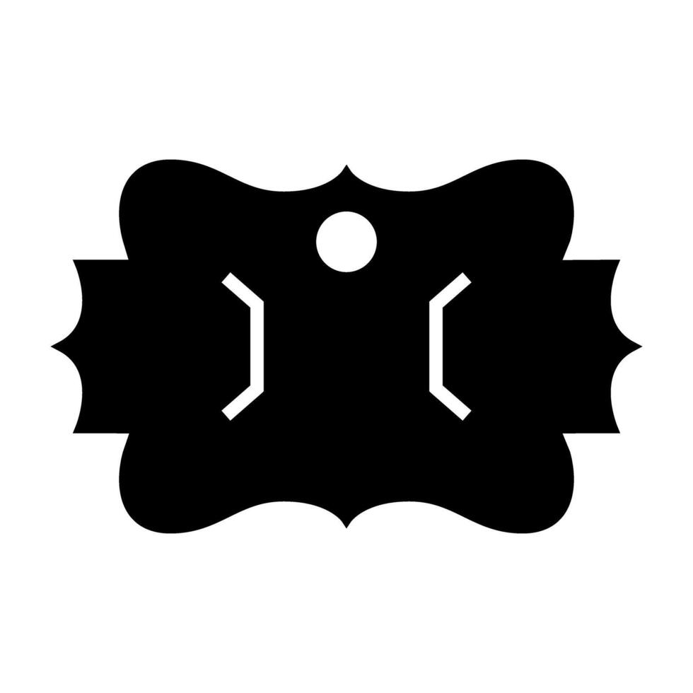 Bow display card icon . Hair bow card illustration sign or lo.go vector