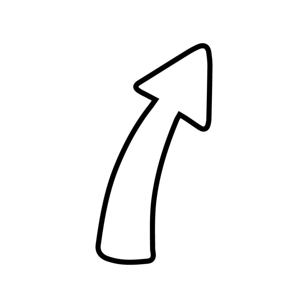 arrow up icon over white background, line style, ilustration vector