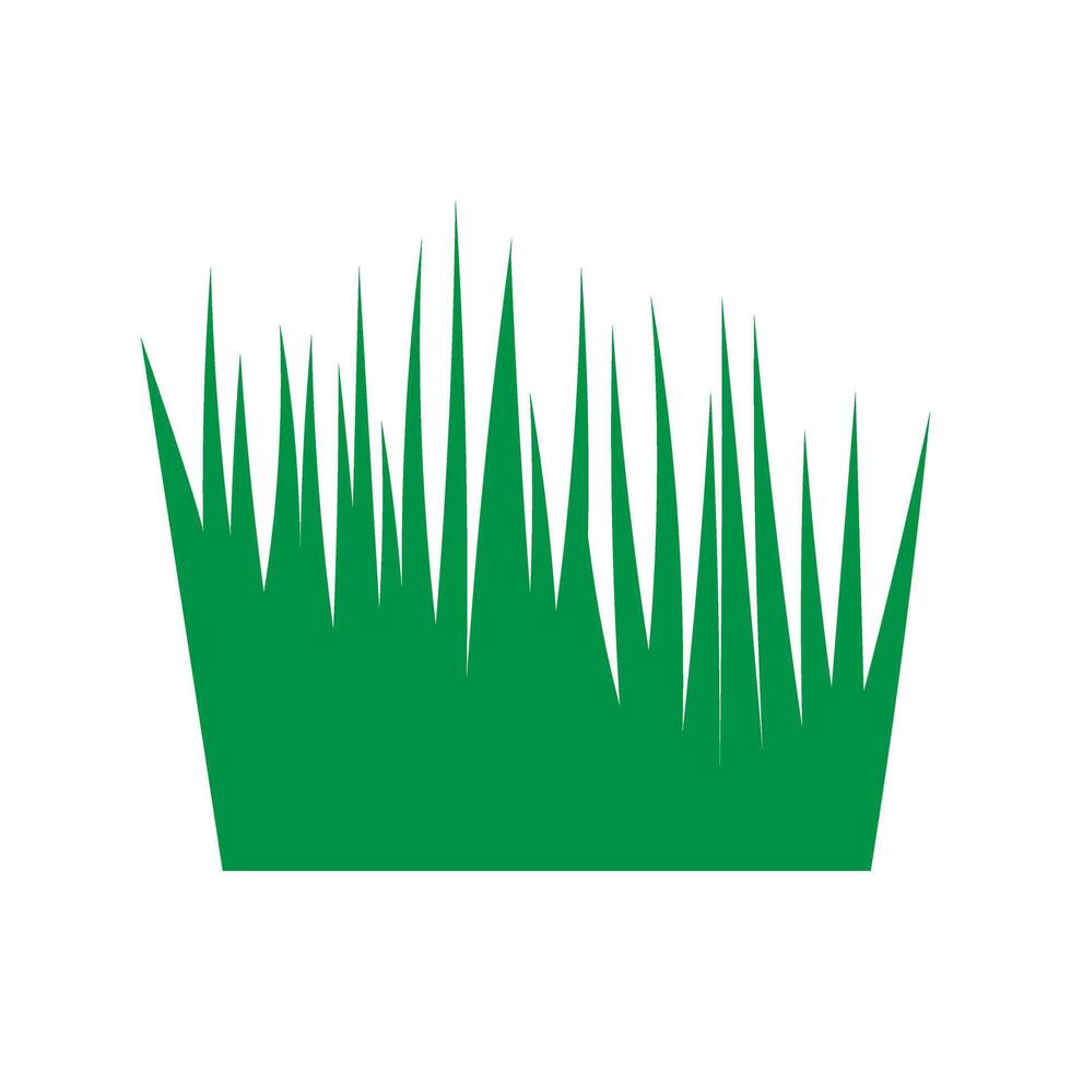 Green grass icon. Nature plant and garden theme. Isolated design. illustration vector