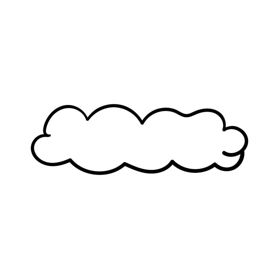 clouds icon over white background, line style, ilustration vector