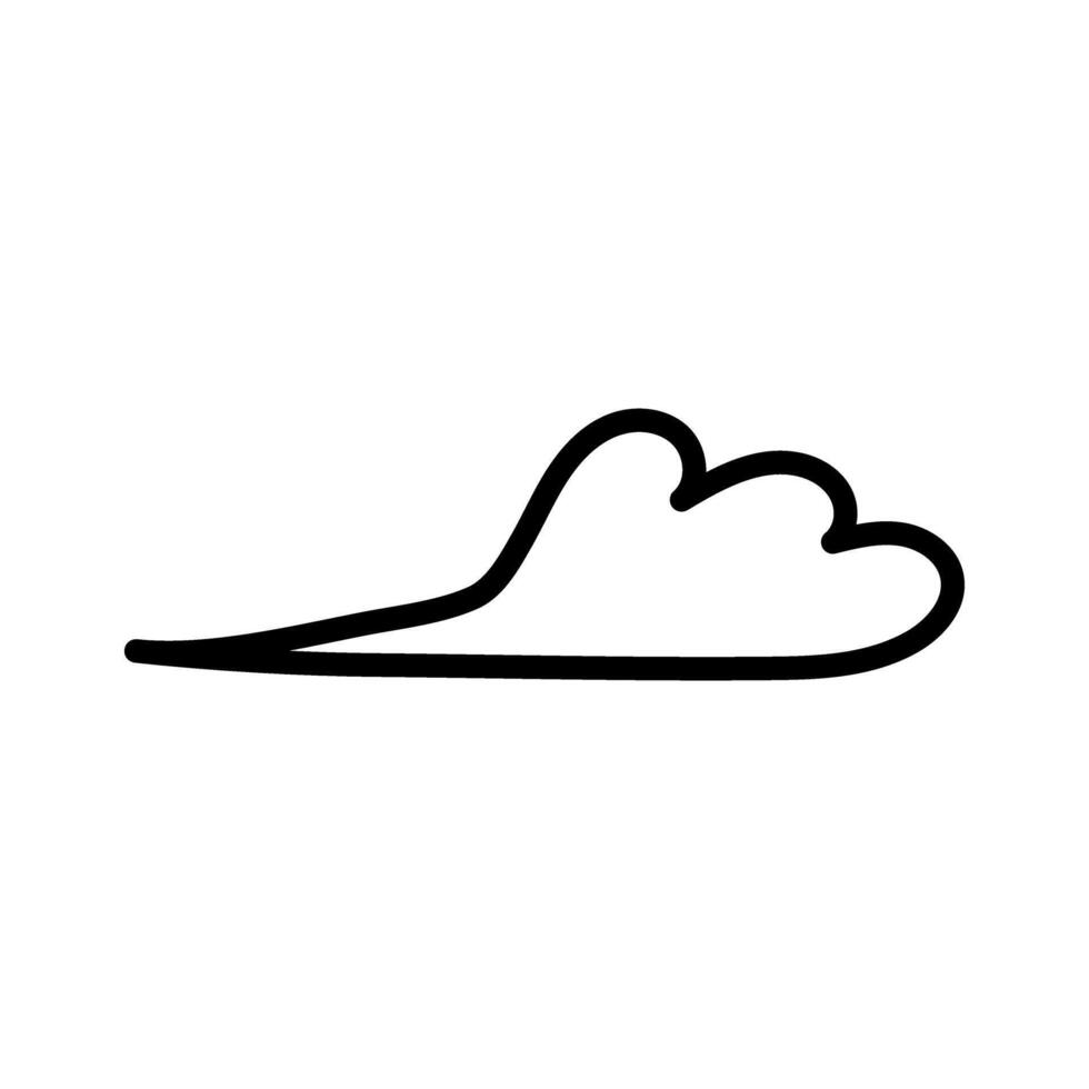 Cloud icon . A thin line sign. Isolated contour symbol illustration vector