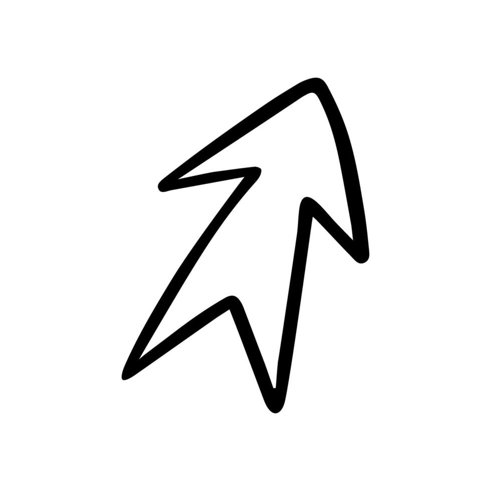 Arrow icon design. A thin line sign. Isolated contour symbol illustration vector