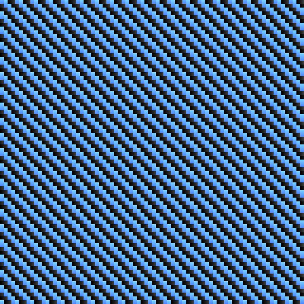 Black and blue diagonal gradient carbon fiber seamless texture pattern illustration. vector