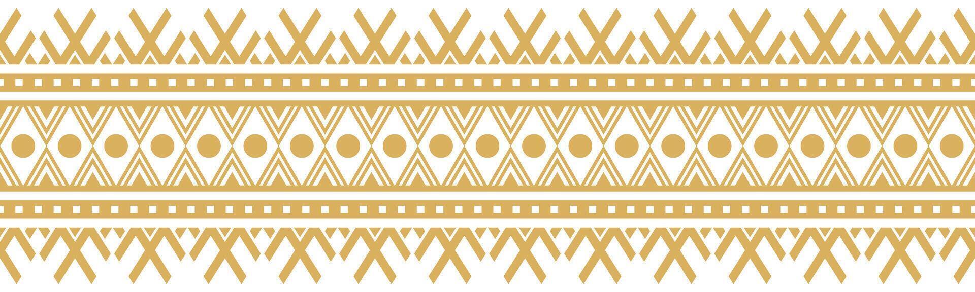Ethnic Aztec Stripe Elements in Retro Tribal Border and Geometric Design. vector