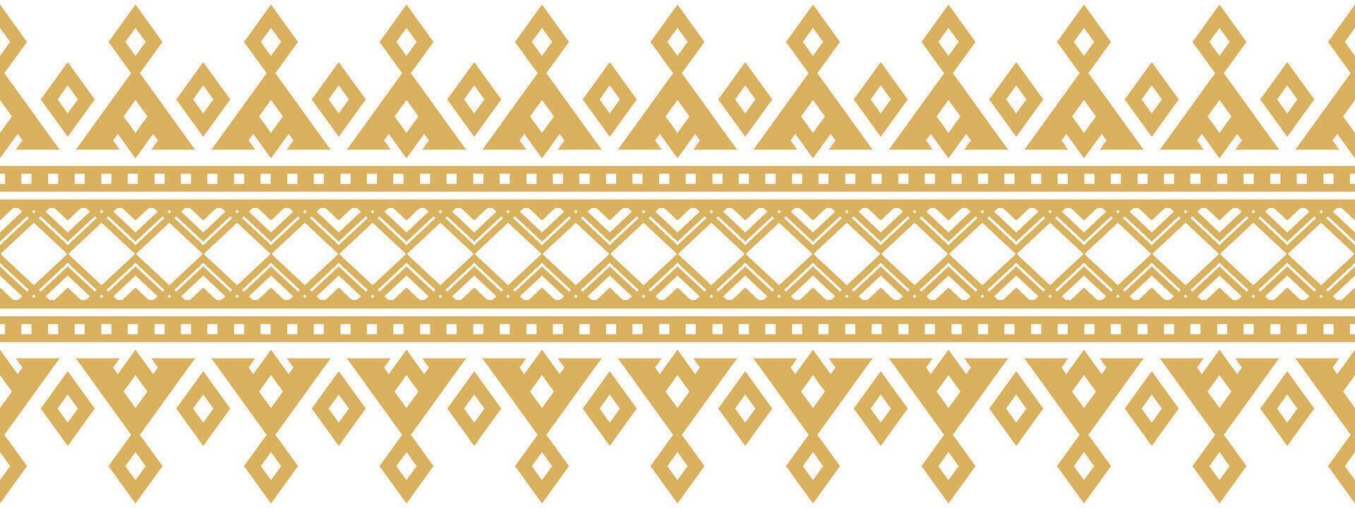 Navajo Inspired Ethnic Aztec Border Pattern with Tribal Mexican Geometry. vector