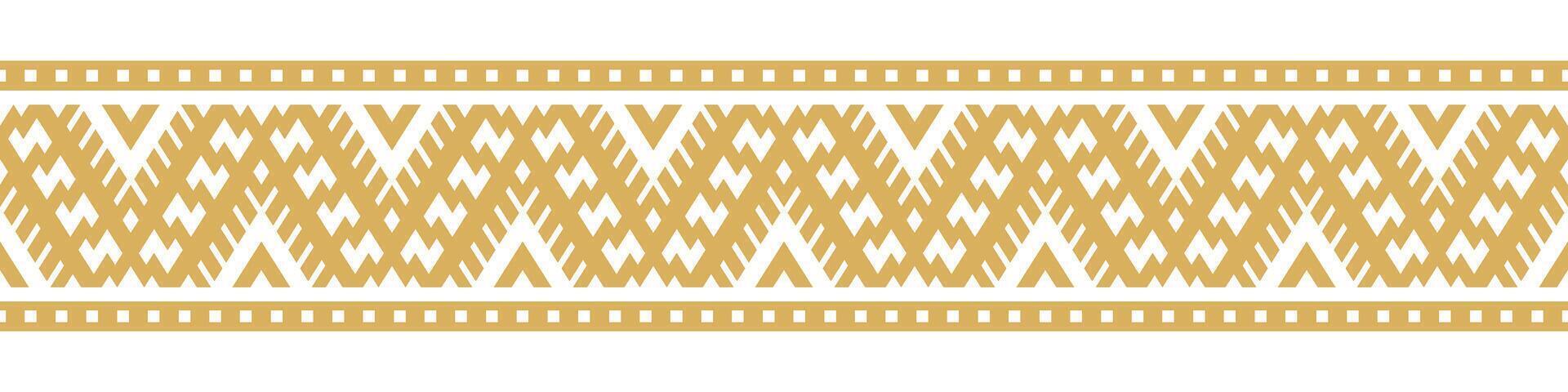 Tribal Retro Pattern Featuring Ethnic Stripe Aztec Design and Border. vector