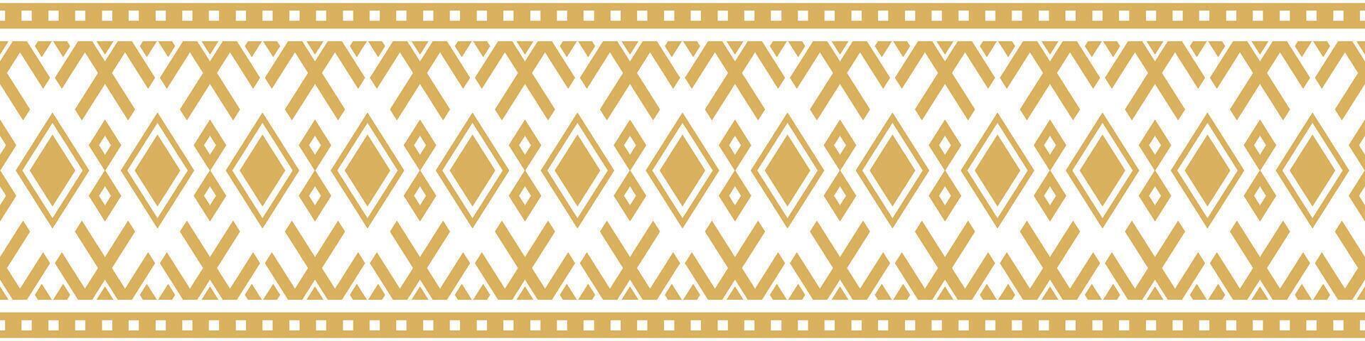Bold Geometric Stripe Design with Ethnic Tribal Retro Aztec Border. vector