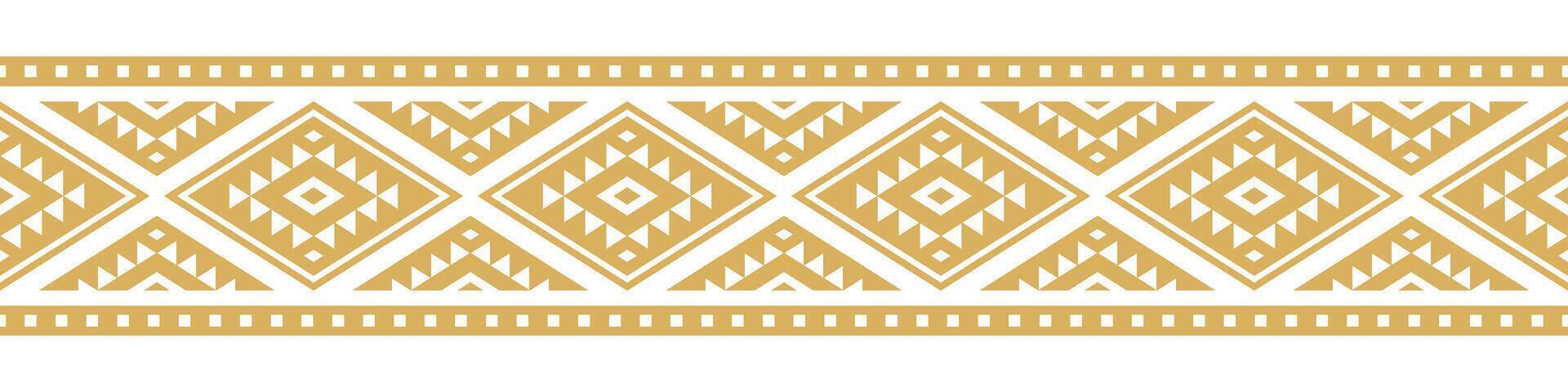 Geometric Aztec Design with Ethnic Stripe and Retro Tribal Border Elements. vector