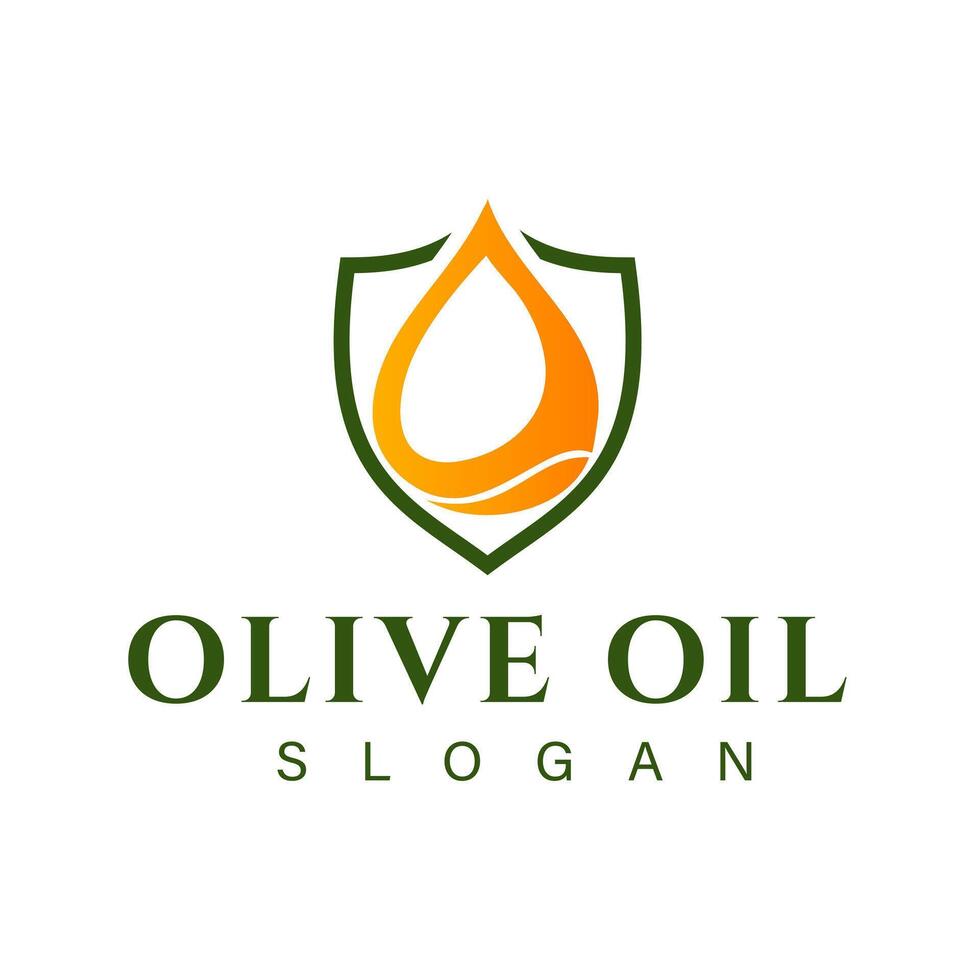 Symbolic Design of Oil Drop Shield Logo for Energy and Security Brand for Oil Company Logo vector