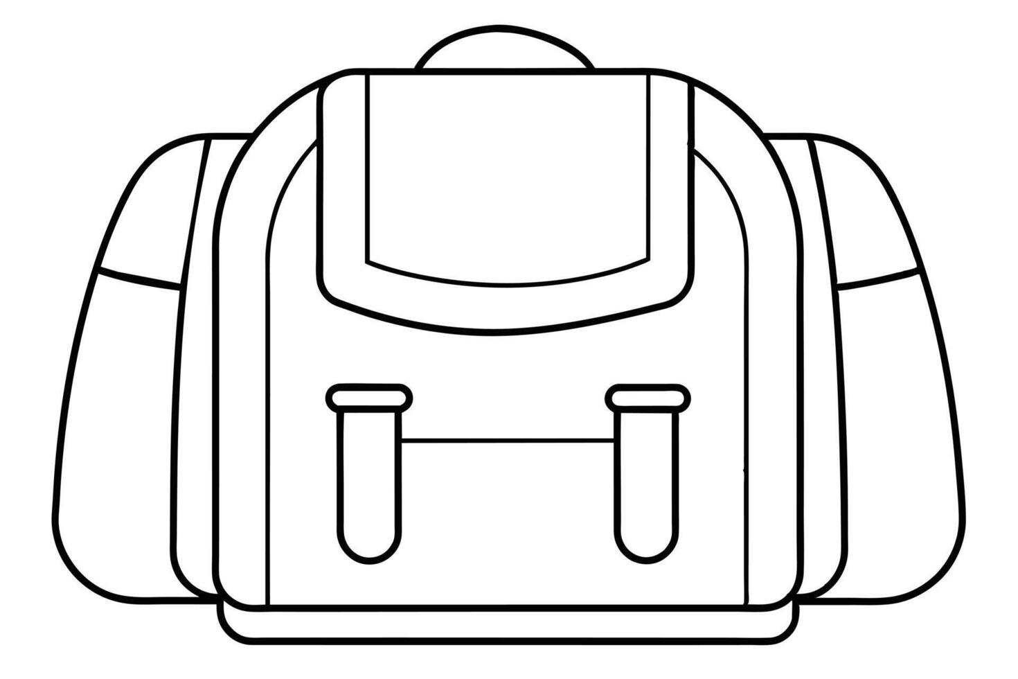 A Line Drawing of a Backpack vector