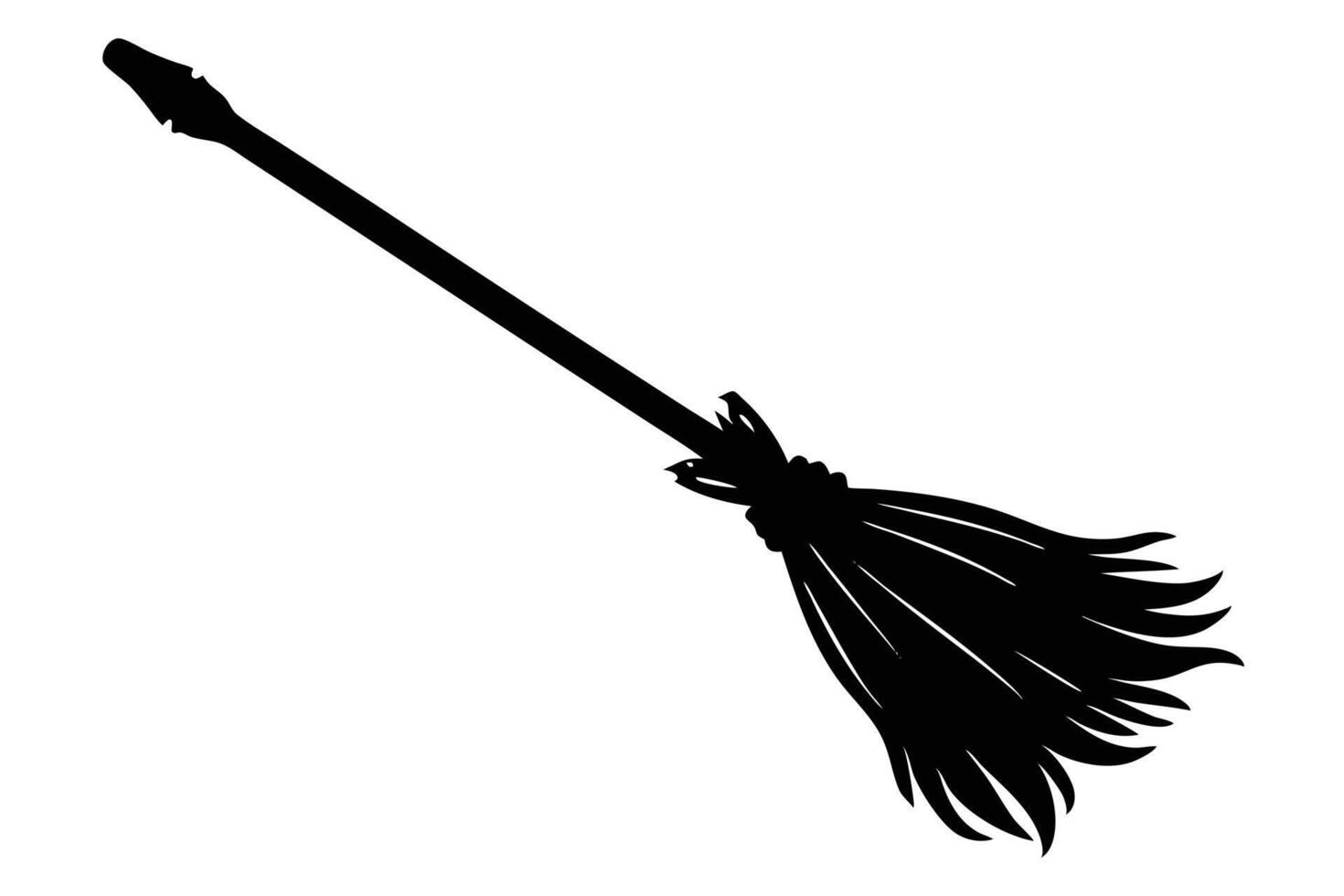 Magic Broom with Sparkling Effect vector