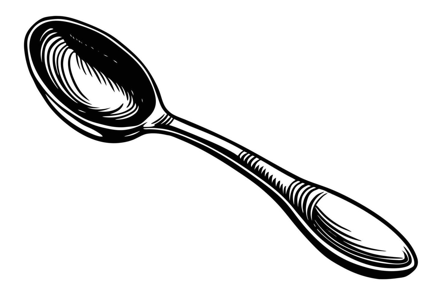 A vintage Engraved Spoon Illustration vector