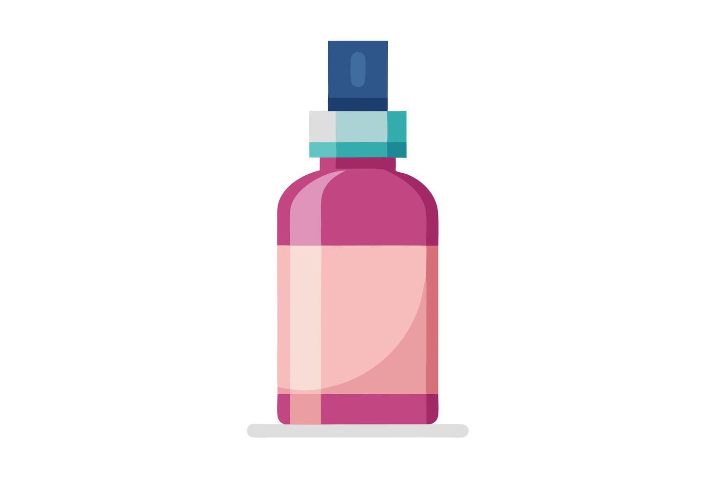 Flat illustration of a pink spray bottle. vector
