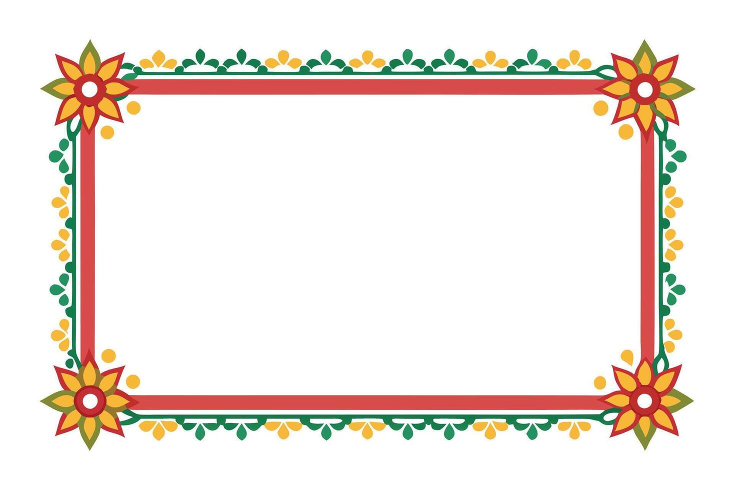 Border Design with Floral Ornaments vector