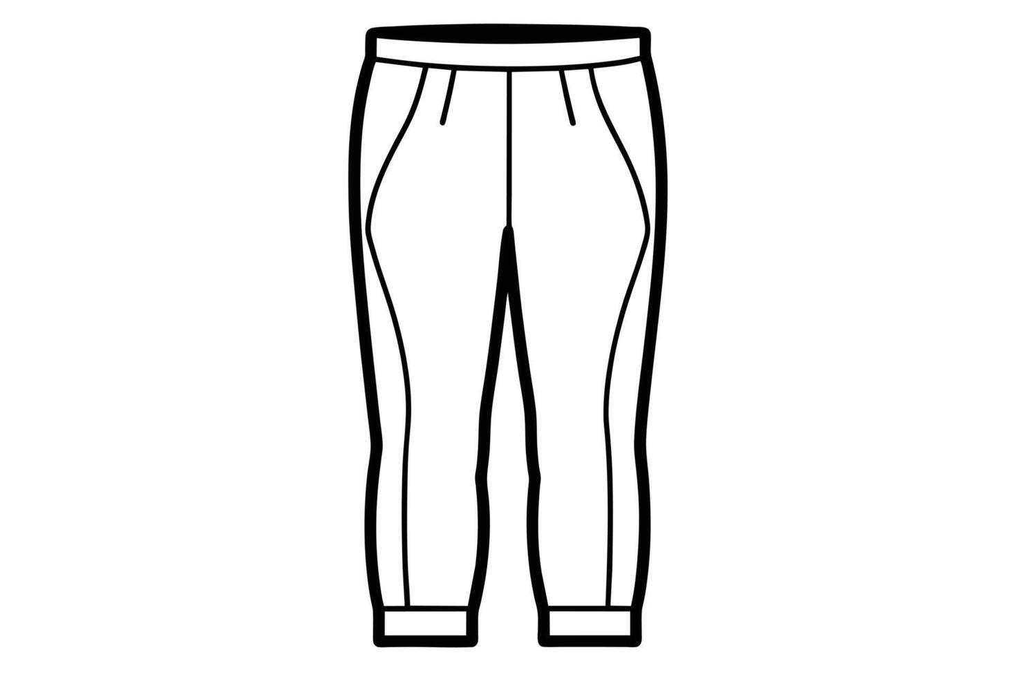 Stylish Trousers Design Template vector