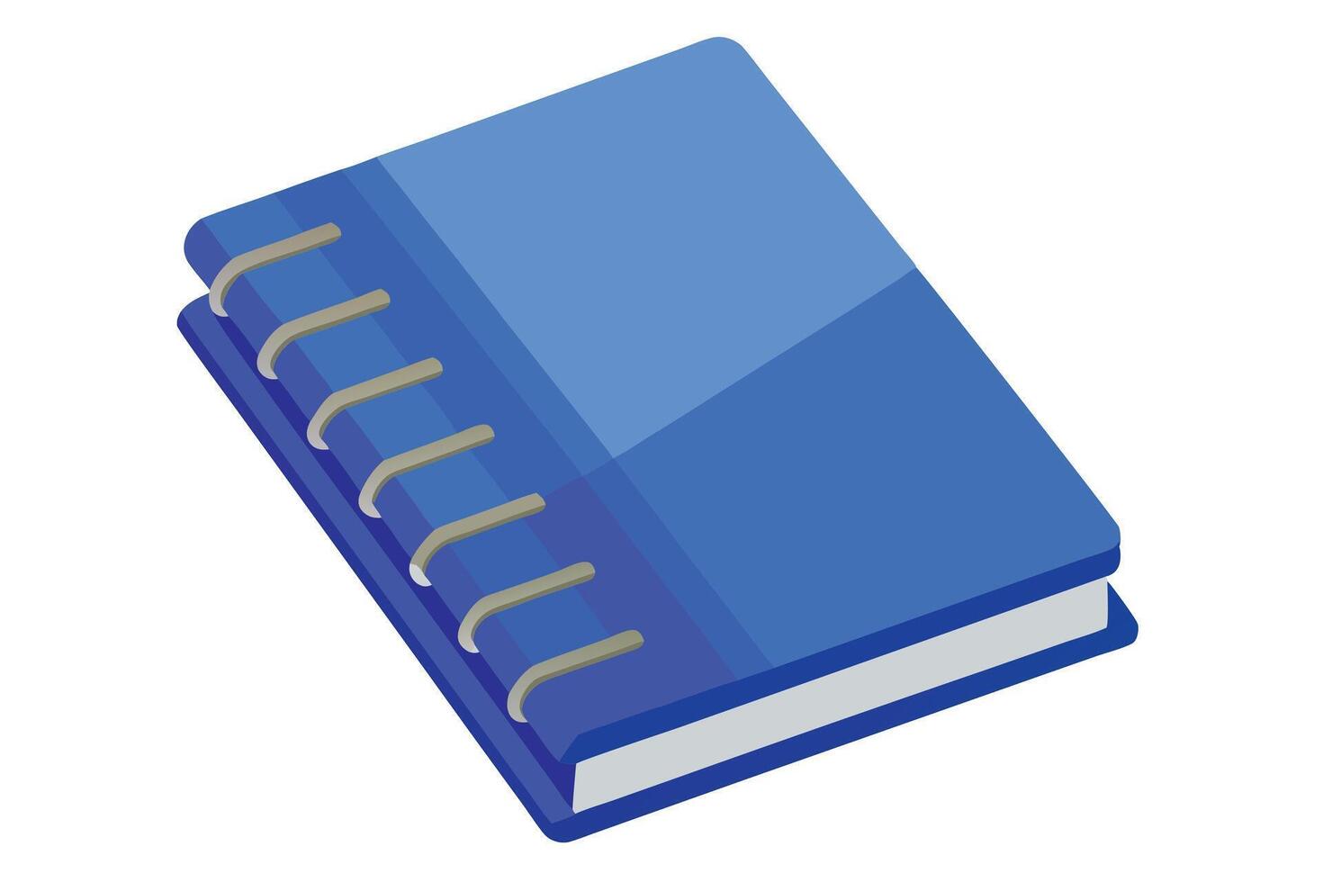 A stylish Indigo Spiral-Bound Notebook Illustration vector